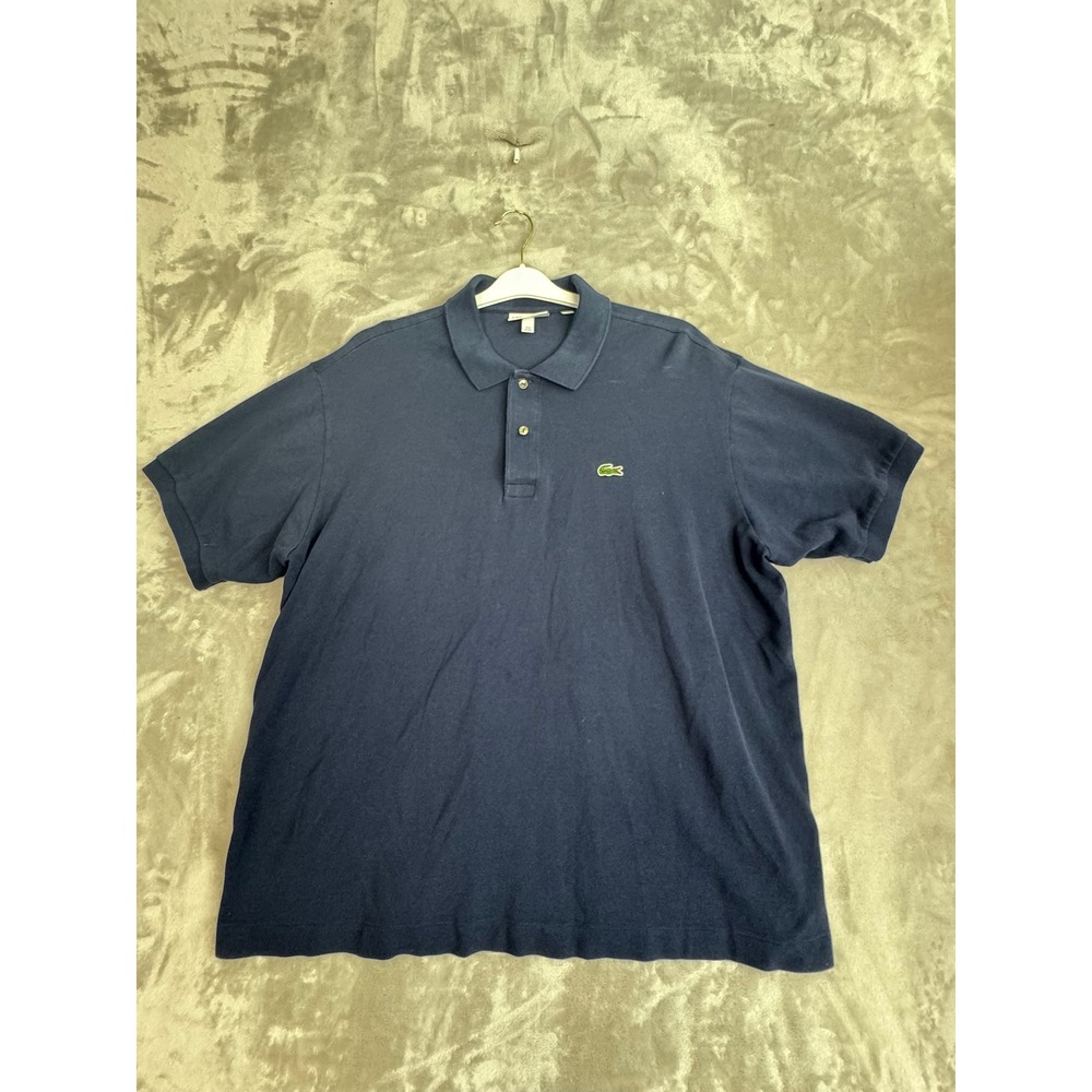 Lacoste Classic Fit Navy Blue Polo Shirt Men's US 3XL Embroidered Croc